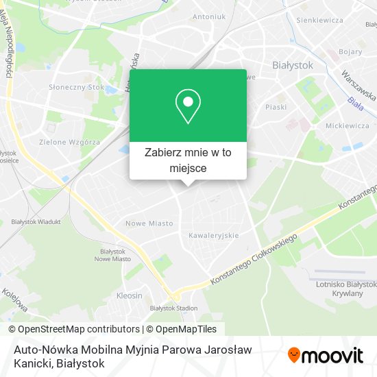 Mapa Auto-Nówka Mobilna Myjnia Parowa Jarosław Kanicki