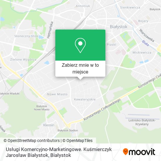 Mapa Usługi Komercyjno-Marketingowe. Kuśmierczyk Jarosław Białystok