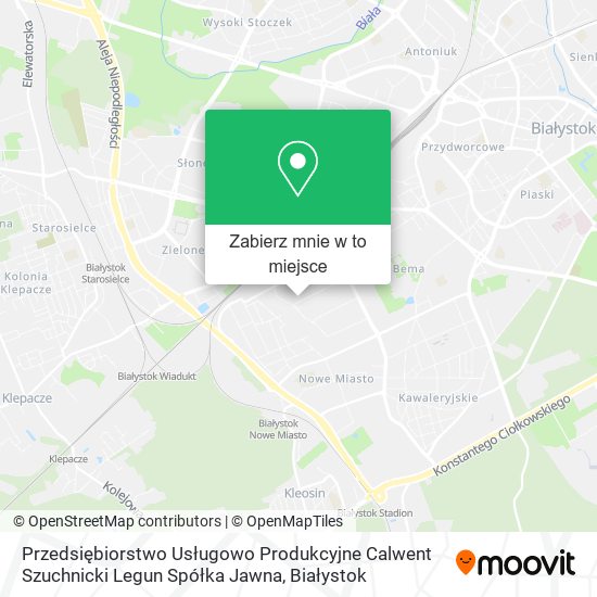 Mapa Przedsiębiorstwo Usługowo Produkcyjne Calwent Szuchnicki Legun Spółka Jawna