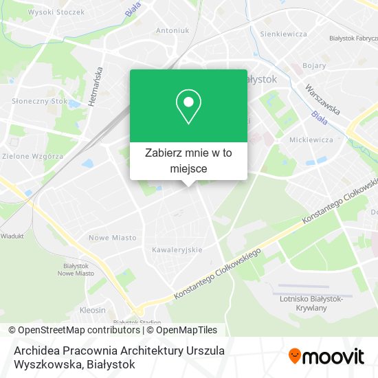 Mapa Archidea Pracownia Architektury Urszula Wyszkowska