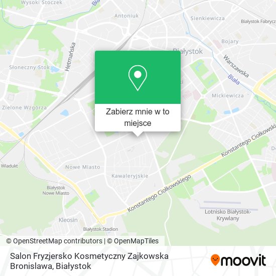 Mapa Salon Fryzjersko Kosmetyczny Zajkowska Bronislawa