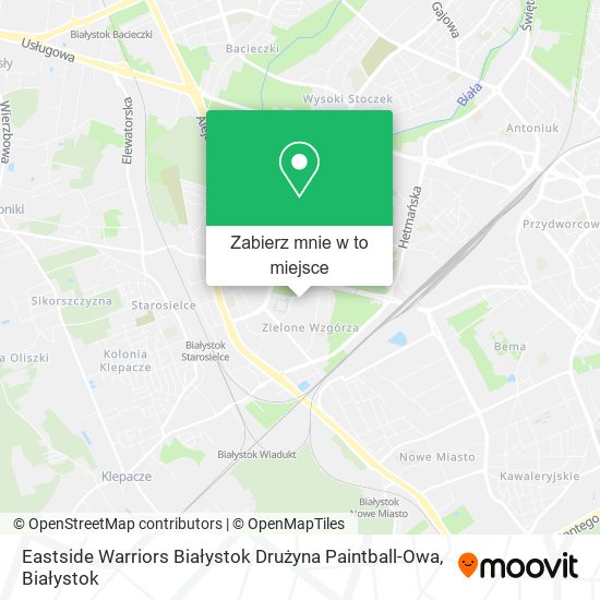 Mapa Eastside Warriors Białystok Drużyna Paintball-Owa
