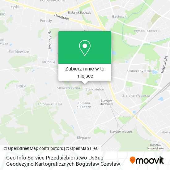 Mapa Geo Info Service Przedsiębiorstwo Us3ug Geodezyjno Kartograficznych Bogusław Czesław Wilczyński