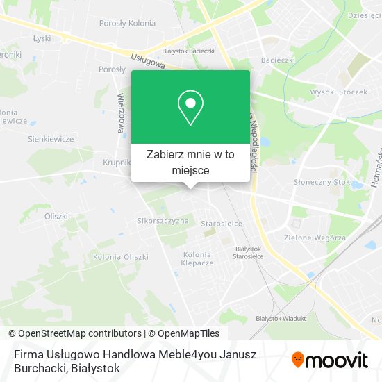 Mapa Firma Usługowo Handlowa Meble4you Janusz Burchacki