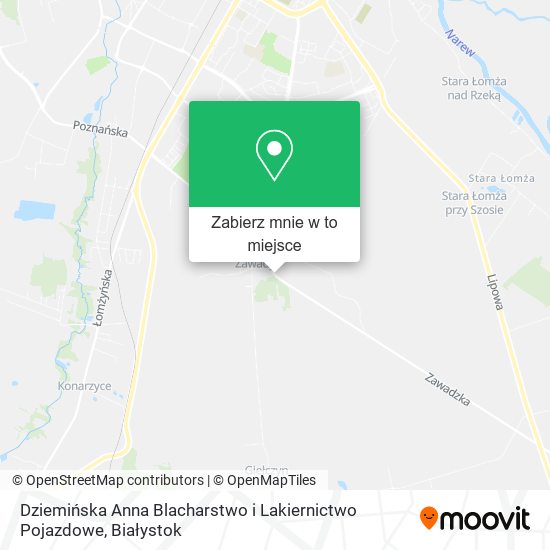 Mapa Dziemińska Anna Blacharstwo i Lakiernictwo Pojazdowe