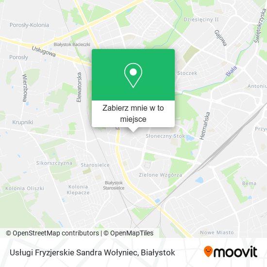 Mapa Usługi Fryzjerskie Sandra Wołyniec