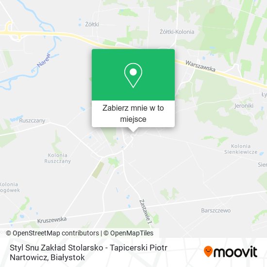 Mapa Styl Snu Zakład Stolarsko - Tapicerski Piotr Nartowicz