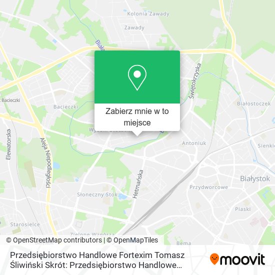 Mapa Przedsiębiorstwo Handlowe Fortexim Tomasz Śliwiński Skrót: Przedsiębiorstwo Handlowe Fortexim