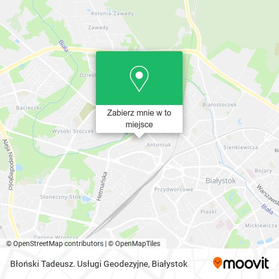 Mapa Błoński Tadeusz. Usługi Geodezyjne
