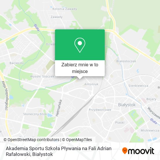Mapa Akademia Sportu Szkoła Pływania na Fali Adrian Rafałowski
