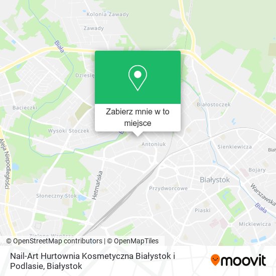 Mapa Nail-Art Hurtownia Kosmetyczna Białystok i Podlasie