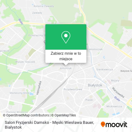 Mapa Salon Fryzjerski Damsko - Męski Wiesława Bauer