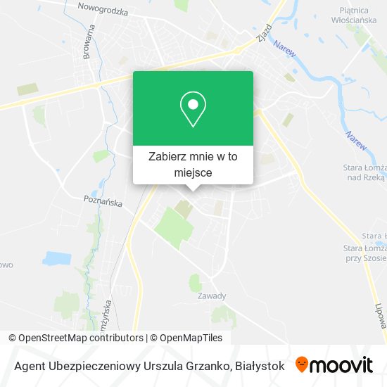 Mapa Agent Ubezpieczeniowy Urszula Grzanko