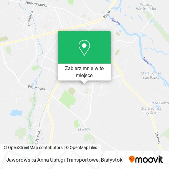 Mapa Jaworowska Anna Usługi Transportowe