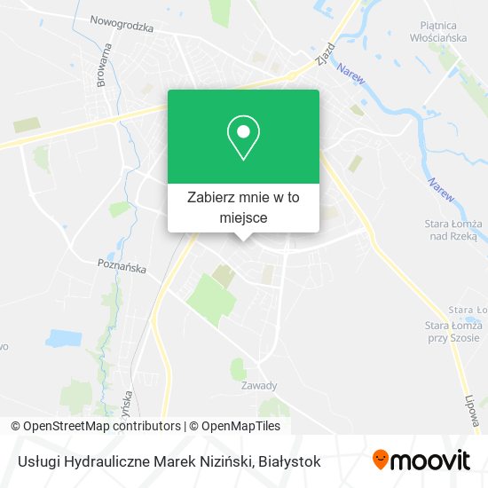 Mapa Usługi Hydrauliczne Marek Niziński