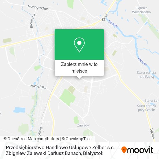 Mapa Przedsiębiorstwo Handlowo Usługowe Zelber s.c. Zbigniew Zalewski Dariusz Banach