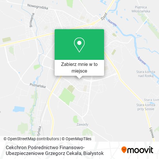Mapa Cekchron Pośrednictwo Finansowo-Ubezpieczeniowe Grzegorz Cekała