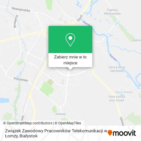 Mapa Związek Zawodowy Pracowników Telekomunikacji w Łomży