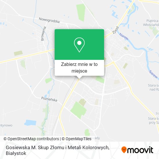 Mapa Gosiewska M. Skup Złomu i Metali Kolorowych