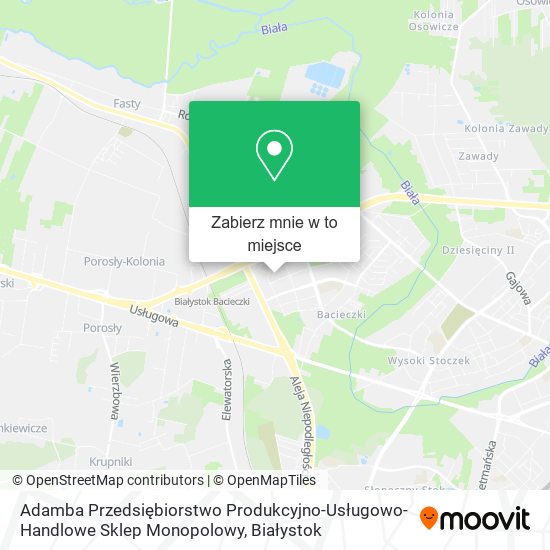 Mapa Adamba Przedsiębiorstwo Produkcyjno-Usługowo-Handlowe Sklep Monopolowy
