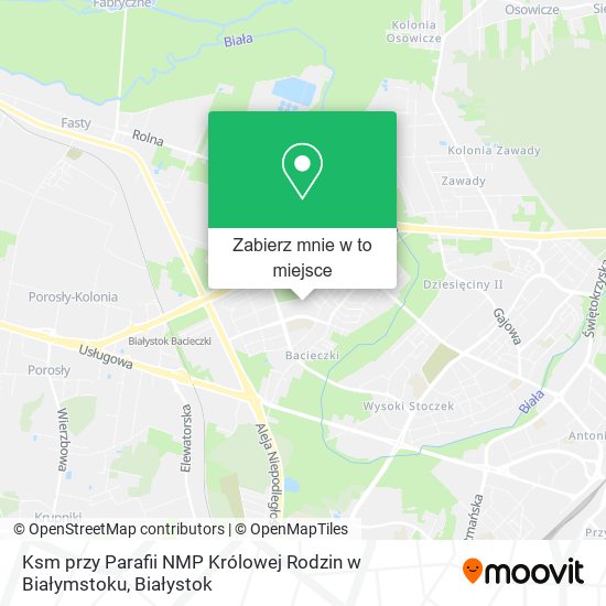 Mapa Ksm przy Parafii NMP Królowej Rodzin w Białymstoku