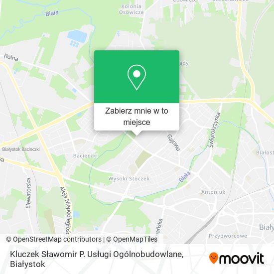 Mapa Kluczek Sławomir P. Usługi Ogólnobudowlane