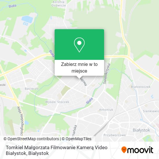 Mapa Tomkiel Małgorzata Filmowanie Kamerą Video Białystok