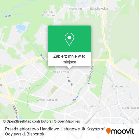 Mapa Przedsiębiorstwo Handlowo-Usługowe Jk Krzysztof Odyjewski