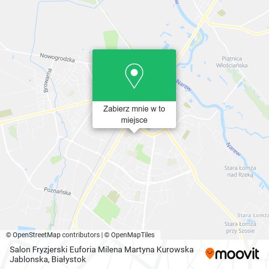 Mapa Salon Fryzjerski Euforia Milena Martyna Kurowska Jablonska