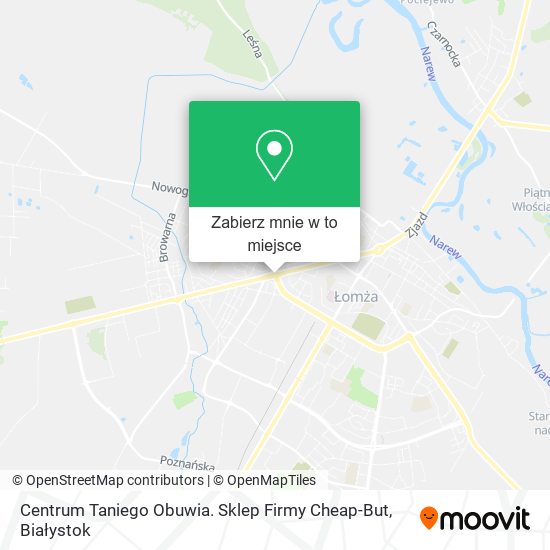 Mapa Centrum Taniego Obuwia. Sklep Firmy Cheap-But