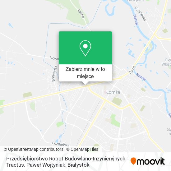 Mapa Przedsiębiorstwo Robót Budowlano-Inżynieryjnych Tractus. Paweł Wojtyniak