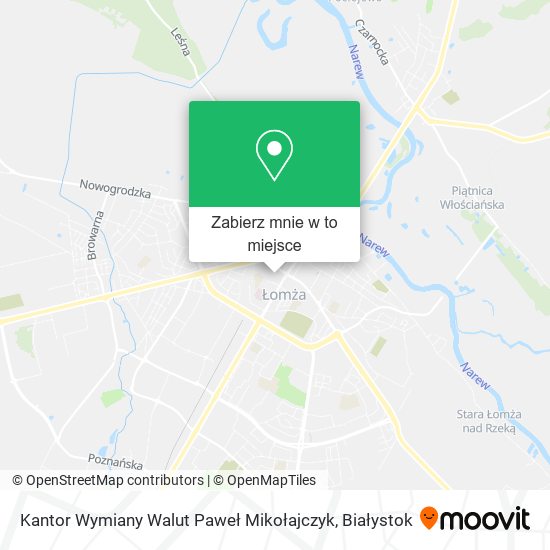 Mapa Kantor Wymiany Walut Paweł Mikołajczyk