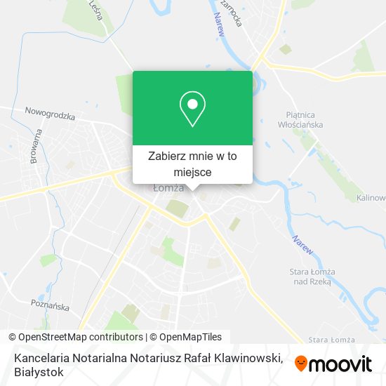 Mapa Kancelaria Notarialna Notariusz Rafał Klawinowski
