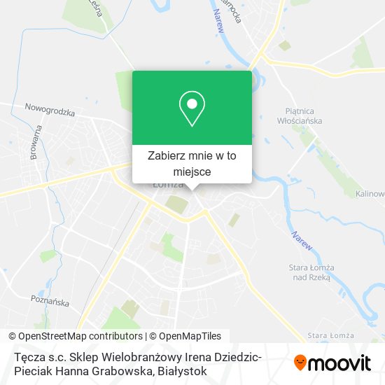 Mapa Tęcza s.c. Sklep Wielobranżowy Irena Dziedzic-Pieciak Hanna Grabowska