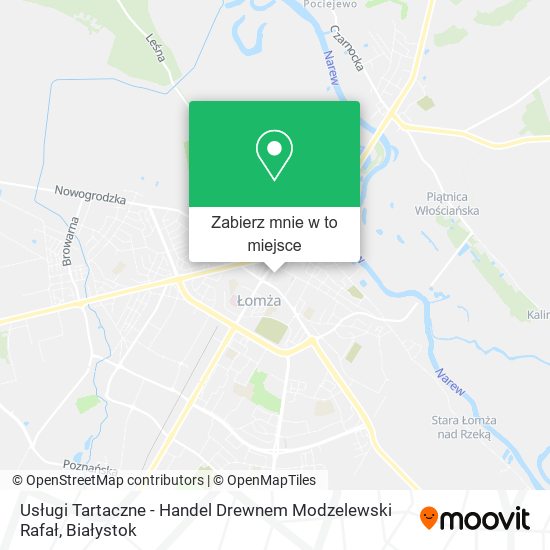 Mapa Usługi Tartaczne - Handel Drewnem Modzelewski Rafał
