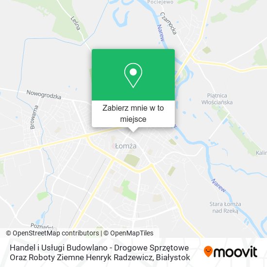 Mapa Handel i Usługi Budowlano - Drogowe Sprzętowe Oraz Roboty Ziemne Henryk Radzewicz