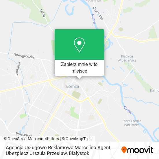 Mapa Agencja Usługowo Reklamowa Marcelino Agent Ubezpiecz Urszula Przesław