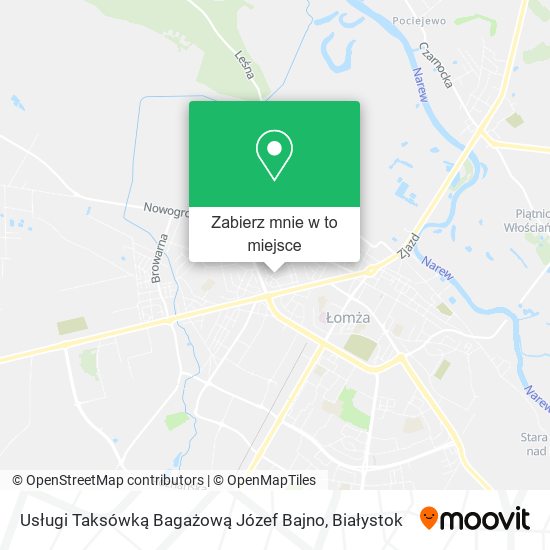 Mapa Usługi Taksówką Bagażową Józef Bajno