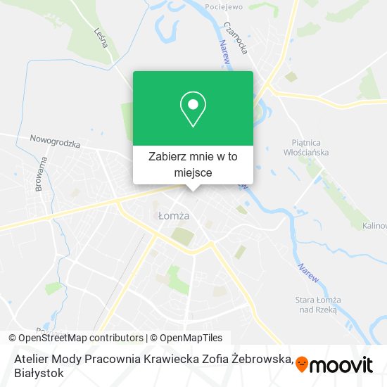 Mapa Atelier Mody Pracownia Krawiecka Zofia Żebrowska