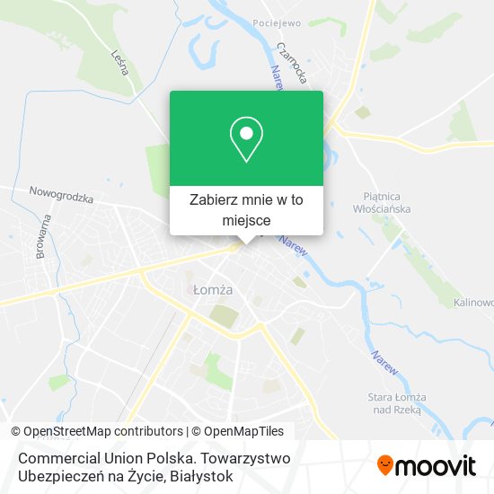 Mapa Commercial Union Polska. Towarzystwo Ubezpieczeń na Życie