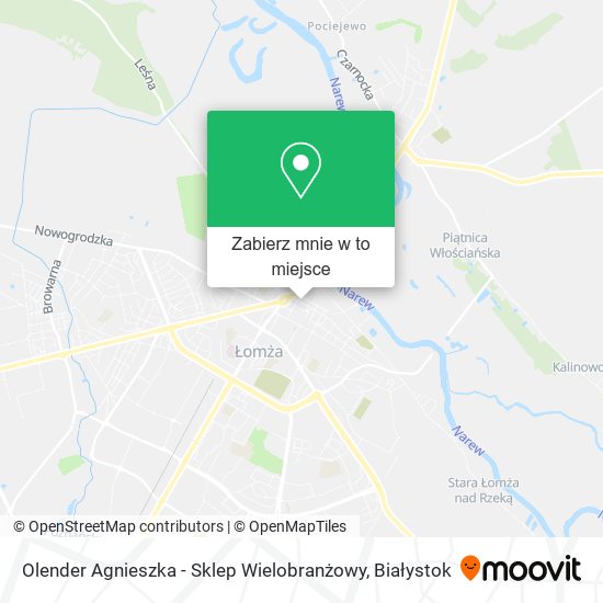 Mapa Olender Agnieszka - Sklep Wielobranżowy