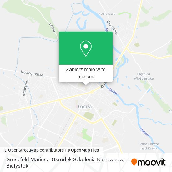 Mapa Gruszfeld Mariusz. Ośrodek Szkolenia Kierowców