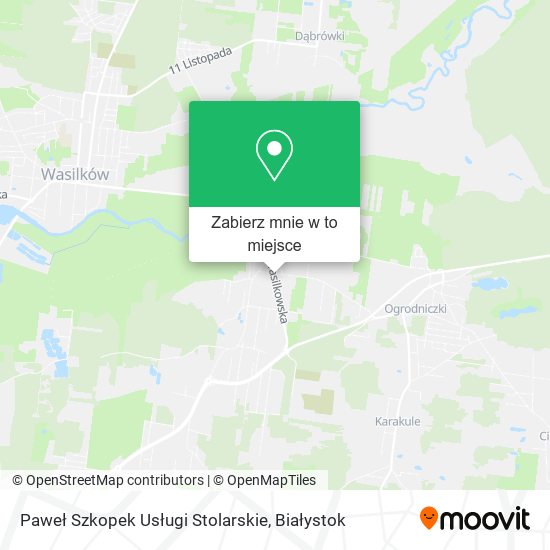 Mapa Paweł Szkopek Usługi Stolarskie