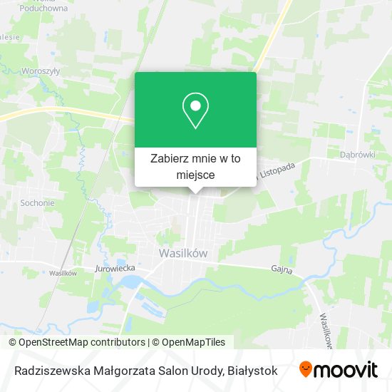 Mapa Radziszewska Małgorzata Salon Urody