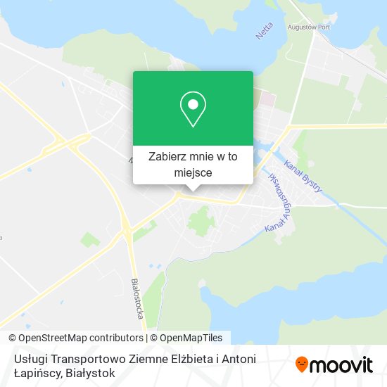 Mapa Usługi Transportowo Ziemne Elżbieta i Antoni Łapińscy