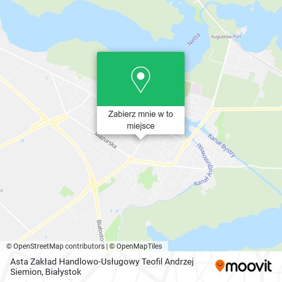 Mapa Asta Zakład Handlowo-Usługowy Teofil Andrzej Siemion