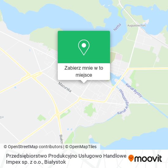 Mapa Przedsiębiorstwo Produkcyjno Usługowo Handlowe Impex sp. z o.o.