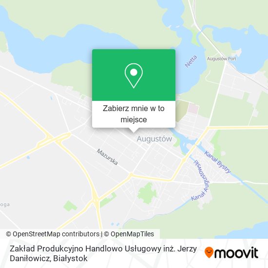 Mapa Zakład Produkcyjno Handlowo Usługowy inż. Jerzy Daniłowicz