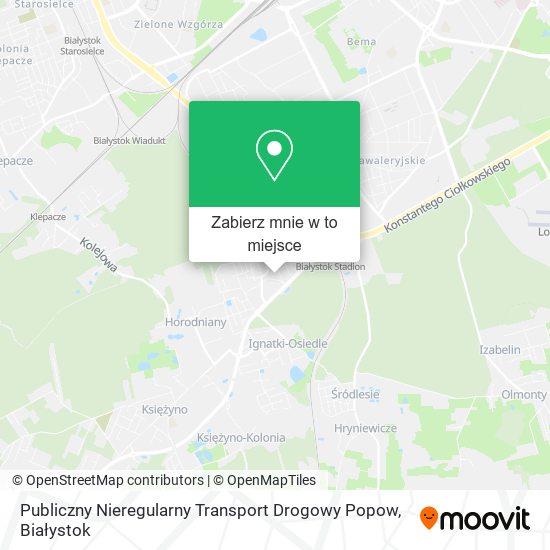 Mapa Publiczny Nieregularny Transport Drogowy Popow