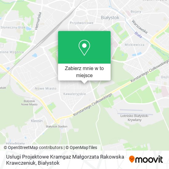 Mapa Usługi Projektowe Kramgaz Małgorzata Rakowska Krawczeniuk